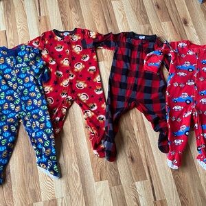 Kids footie pajamas. 24M and 2T.